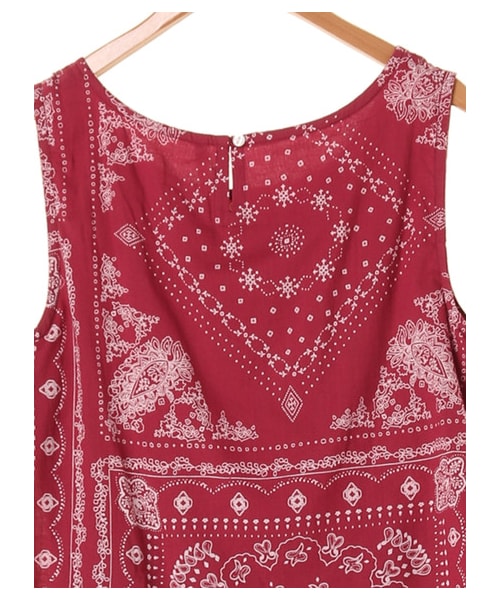 Green　Parks（グリーンパークス）の「wordtrobe ・バンダナプリントワンピース（ワンピース/ドレス・レッド・F）」の7枚目の写真