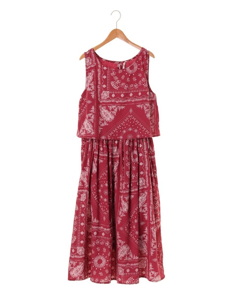 Green　Parks（グリーンパークス）の「wordtrobe ・バンダナプリントワンピース（ワンピース/ドレス・レッド・F）」の8枚目の写真