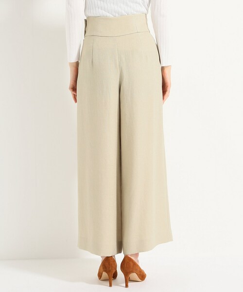 FRAMeWORK（フレームワーク）の「リネンライク ワイドパンツ（パンツ・ベージュ A/36/在庫あり/38/残り2点）」の7枚目の写真
