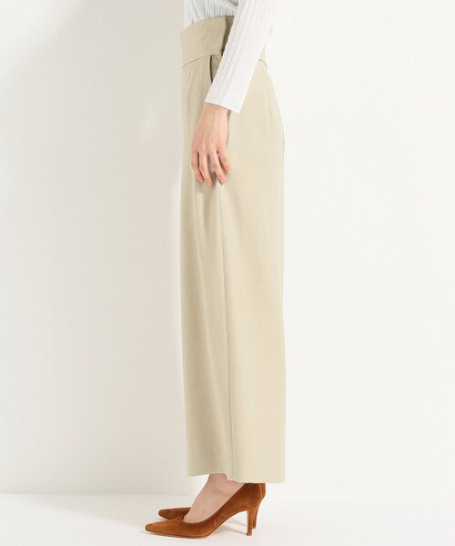 FRAMeWORK（フレームワーク）の「リネンライク ワイドパンツ（パンツ・ベージュ A/36/在庫あり/38/残り2点）」の6枚目の写真