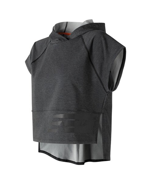 NEW BALANCE(ニューバランス)の「クロップフーディー(ウイメンズ > アパレル > トレーニング・レディース・BKH ブラックヘザー・S/L/M)」の1枚目の写真