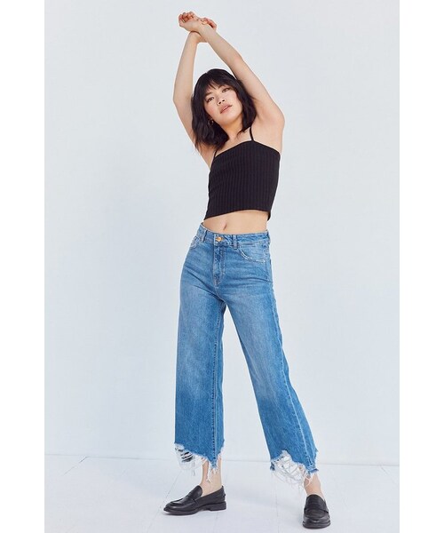 DL1961   （-）の「DL1961 Hepburn High-Rise Distressed Wide-Leg Jean（デニムパンツ・レディース・Blue・24/25/26/27/28/29/30/31/32）」の5枚目の写真