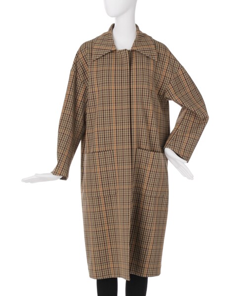 MURUA（ムルーア）の「【2017年秋冬新作】ステンカラーロングコート（ジャケット/アウター・レディース・ブラック/ブラウン/ミックス・F）」の3枚目の写真