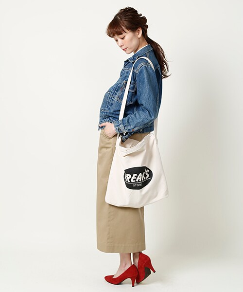 FREAK'S STORE（フリークスストア）の「【WEB限定】F'S 2WAY ロゴトートバッグ（バッグ・ナチュラル/ブラック/レッド/ネイビー・ONE SIZE）」の13枚目の写真