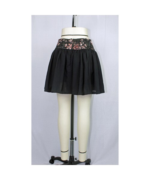 no brand（ノーブランド）の「【帯ボトムスシリーズ】ヒップハングのギャザースカート　(ブラック)　B28（スカート・レディース・その他）」の6枚目の写真