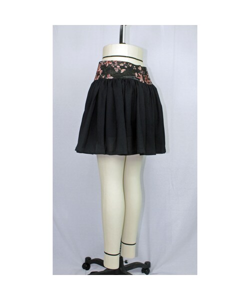 no brand（ノーブランド）の「【帯ボトムスシリーズ】ヒップハングのギャザースカート　(ブラック)　B28（スカート・レディース・その他）」の7枚目の写真