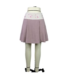 no brand | 【帯ボトムスシリーズ】ヒップハングのソフトプリーツスカート　本体：ベルギーリネン　(ピンク)　H1　【送料・代引き手数料無料】(スカート)