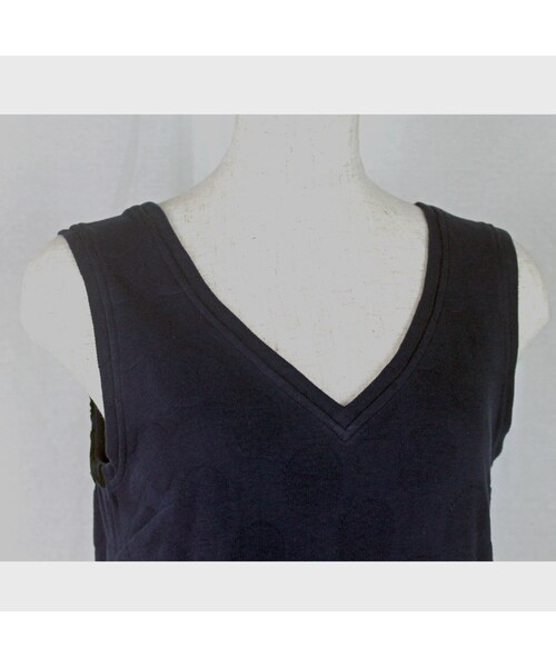 no brand（ノーブランド）の「可愛い花柄レースのバックスタイルと立体ドット柄生地が素敵なノースリーブカットソー　(ブルー)　D08　【送料・代引き手数料無料】（Tシャツ/カットソー・レディース・その他）」の4枚目の写真