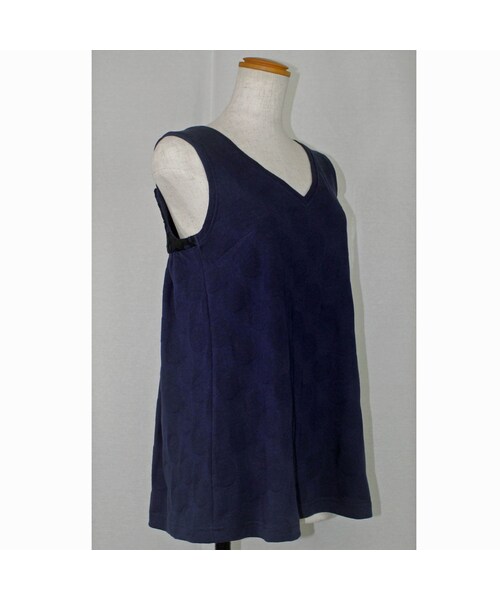 no brand（ノーブランド）の「可愛い花柄レースのバックスタイルと立体ドット柄生地が素敵なノースリーブカットソー　(ブルー)　D08　【送料・代引き手数料無料】（Tシャツ/カットソー・レディース・その他）」の9枚目の写真