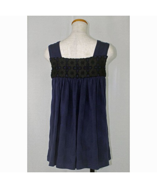 no brand（ノーブランド）の「可愛い花柄レースのバックスタイルと立体ドット柄生地が素敵なノースリーブカットソー　(ブルー)　D08　【送料・代引き手数料無料】（Tシャツ/カットソー・レディース・その他）」の11枚目の写真