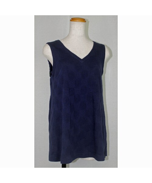 no brand（ノーブランド）の「可愛い花柄レースのバックスタイルと立体ドット柄生地が素敵なノースリーブカットソー　(ブルー)　D08　【送料・代引き手数料無料】（Tシャツ/カットソー・レディース・その他）」の8枚目の写真