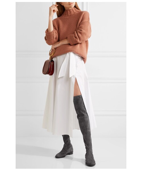 STUART WEITZMAN(スチュアートワイツマン)の「Stuart Weitzman - Lowland Suede Over-the-knee Boots - Dark gray(ブーツ・レディース・Gray・IT42/IT41/IT37/IT36/IT39.5/IT38.5/IT40/IT38/IT39/IT35/IT40.5/IT37.5/IT35.5/IT36.5)」の4枚目の写真