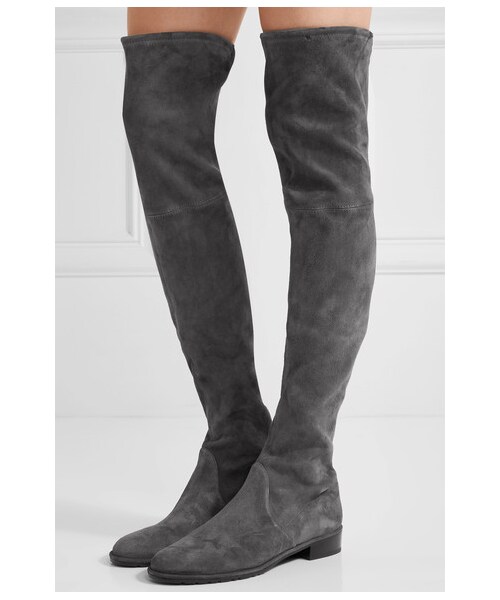STUART WEITZMAN(スチュアートワイツマン)の「Stuart Weitzman - Lowland Suede Over-the-knee Boots - Dark gray(ブーツ・レディース・Gray・IT42/IT41/IT37/IT36/IT39.5/IT38.5/IT40/IT38/IT39/IT35/IT40.5/IT37.5/IT35.5/IT36.5)」の2枚目の写真