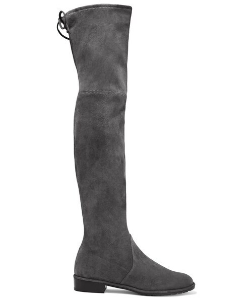 dark gray over the knee boots