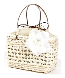 GRL | コサージュ付き巾着付浴衣カゴバッグ(和装小物)