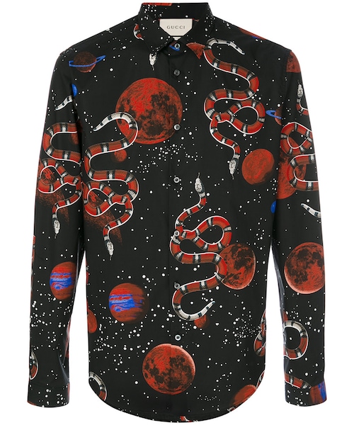 GUCCI(グッチ)の「Gucci - スネーク柄 シャツ - men - コットン - 40