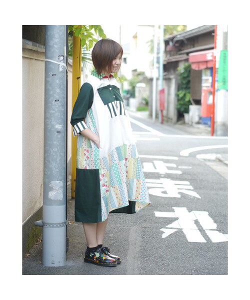 NIRAME.CO（ニラメッコ）の「ギフトふわワンピしゃつ 　～グリーンりん～（ワンピース・レディース・その他）」の2枚目の写真