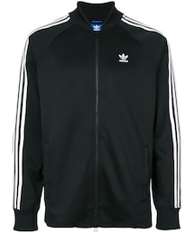 adidas Originals | Adidas Originals - ストライプスリーブ スポーツジャケット - men - コットン/ポリエステル - M(スタジャン)