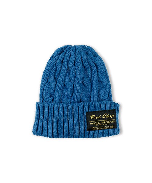 RADCHAP（ラッドチャップ）の「シンプルニットワッチ（ニットキャップ/ビーニー・キッズ・杢グレー/レッド/ブルー/イエロー・S～L）」の2枚目の写真