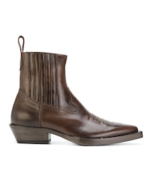 ほぼ未使用 メゾンマルジェラ ウェスタンブーツ ブラウン 24センチ ドンドン見直し】良品☆Maison Margiela 22 メゾンマルジェラ ポイン