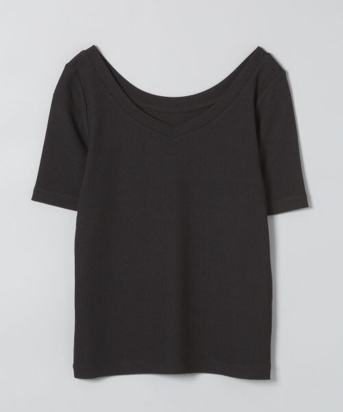 JEANASIS（ジーナシス）の「リブタイトVSS（トップス・オフホワイト()/ブラック()/グリーン()）」の2枚目の写真