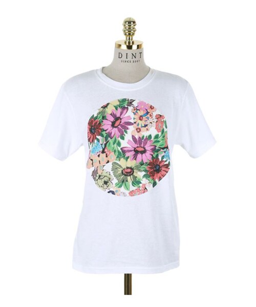 DINT（ディント）の「ポーツフラワープリンティングトップ（Tシャツ/カットソー・レディース・one(44~66size)）」の2枚目の写真