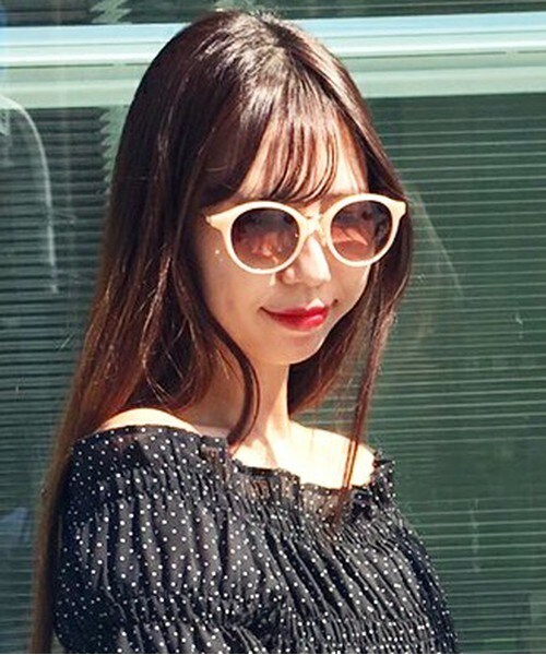 archives（アルシーヴ）の「ファッショングラスデミフレーム（サングラス・レディース・アイボリー/ブラック系その他・MEDIUM）」の13枚目の写真