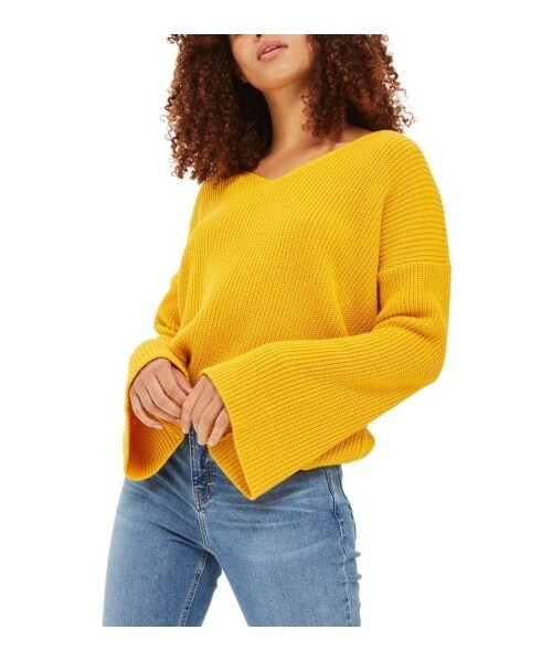 TOPSHOP（トップショップ）の「Women's Topshop Lattice Back Sweater（ニット/セーター・レディース・Ivory/Yellow・0 US (fits like 00)/10 US (fits like 10-12)/12 US (fits like 14)/2 US (fits like 0)/4 US (fits like 0-2)/6 US (fits like 2-4)/8 US (fits like 6-8)）」の2枚目の写真