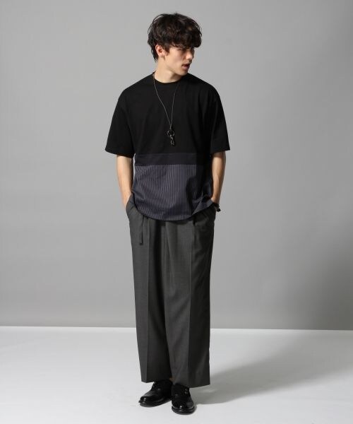HARE（ハレ）の「ラップワイドパンツ（パンツ・ブラック/グレー）」の4枚目の写真