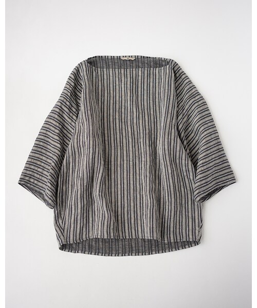 45r リネン　先染　ブラウス 45R（フォーティファイブアール）の「リネン先染めブラウス（）」 - WEAR