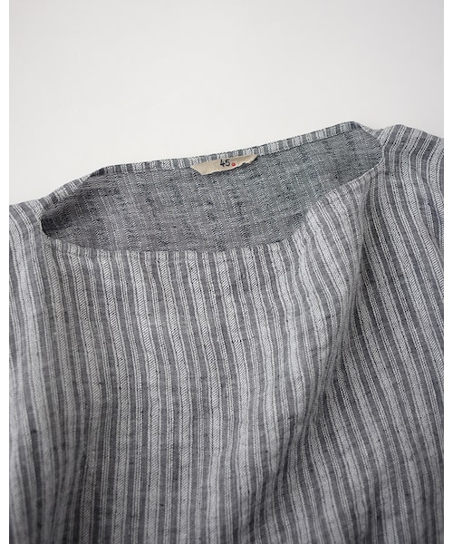 45r リネン先染めブラウス 45R（フォーティファイブアール）の「リネン先染めブラウス