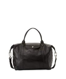LONGCHAMP | Longchamp Le Pliage Cuir Medium Handbag with Shoulder Strap(ショルダーバッグ)