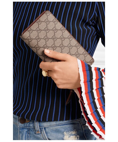 GUCCI（グッチ）の「Gucci - Coated-canvas Continental Wallet - Beige（財布・レディース・Beige・one size）」の3枚目の写真