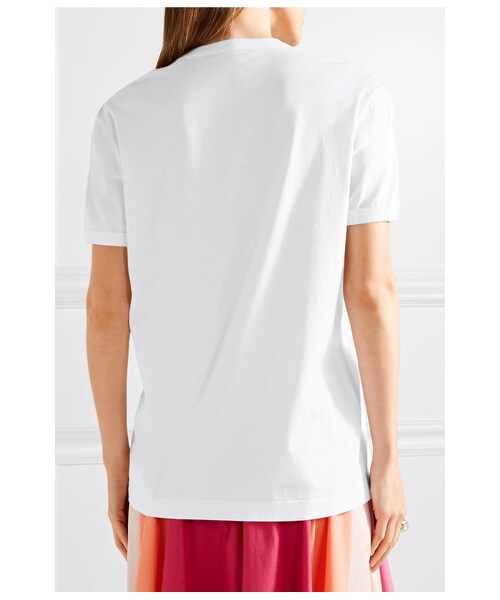 Dolce & Gabbana - Printed Cotton-jersey T-shirt - White