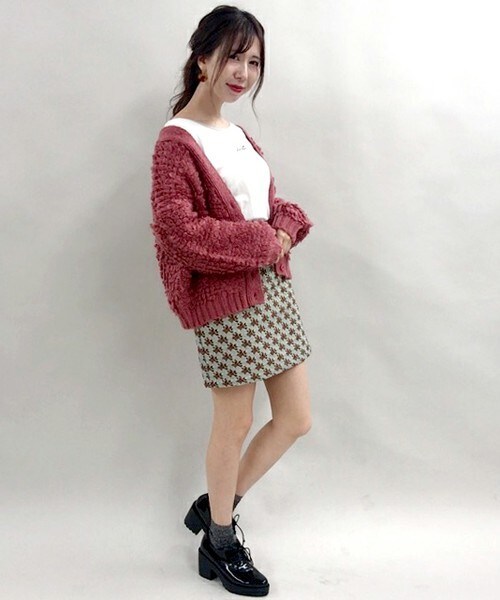 archives（アルシーヴ）の「ゴブラン台形ミニスカート（スカート・レディース・オフホワイト/ブラック/ベージュ・MEDIUM）」の8枚目の写真