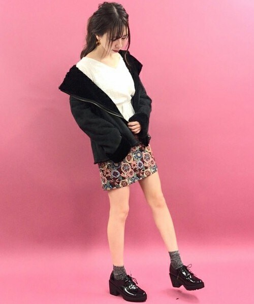 archives（アルシーヴ）の「ゴブラン台形ミニスカート（スカート・レディース・オフホワイト/ブラック/ベージュ・MEDIUM）」の10枚目の写真