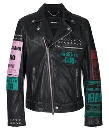 DIESEL（ディーゼル）の「Diesel - マルチパッチ ライダースジャケット