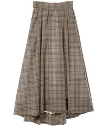w closet | 【A/W】チェック柄イレヘムロングスカート(スカート)
