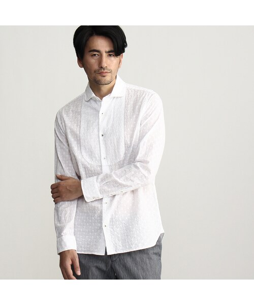 TAKEO KIKUCHI（タケオキクチ）の「ラウンドカラーイカ胸シャツ