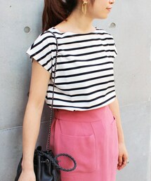 IENA（イエナ）の「ボーダーフレンチスリーブTシャツ◇（）」 - WEAR