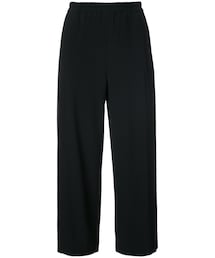 HELMUT LANG | Helmut Lang - クロップド ワイドパンツ - women - シルク/アセテート/ビスコース - XS(その他パンツ)