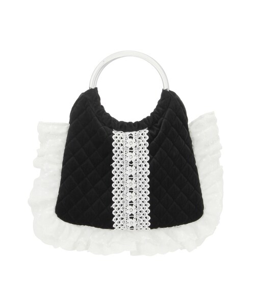 merry jenny(メリージェニー)の「グランマキルティングbag(バッグ・レディース・オフホワイト/ブラック・F)」の10枚目の写真