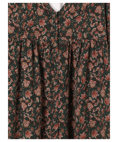 Green　Parks（グリーンパークス）の「【WEB先行予約】SET2点 インナー+ペイズリー柄シャツディガン（トップス・ブラック/ボルドー/グリーン・F）」の8枚目の写真