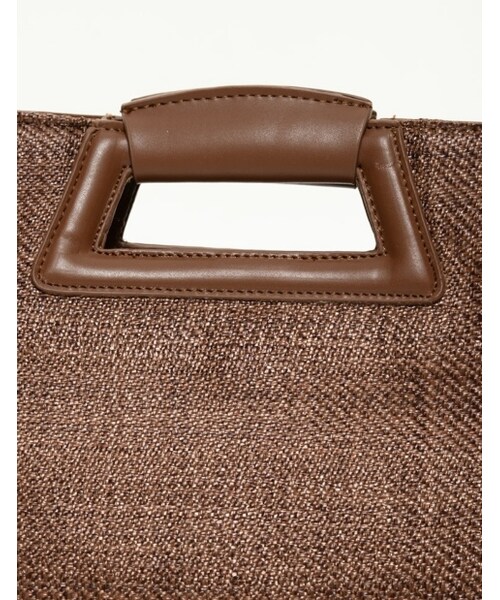 Re:EDIT（リエディ）の「2WAYストロー風ハンドバッグ[2017春夏新作]（バッグ・レディース・ホワイト/ベージュ/ブラウン・フリーサイズ）」の6枚目の写真