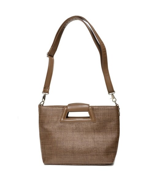 Re:EDIT（リエディ）の「2WAYストロー風ハンドバッグ[2017春夏新作]（バッグ・レディース・ホワイト/ベージュ/ブラウン・フリーサイズ）」の8枚目の写真