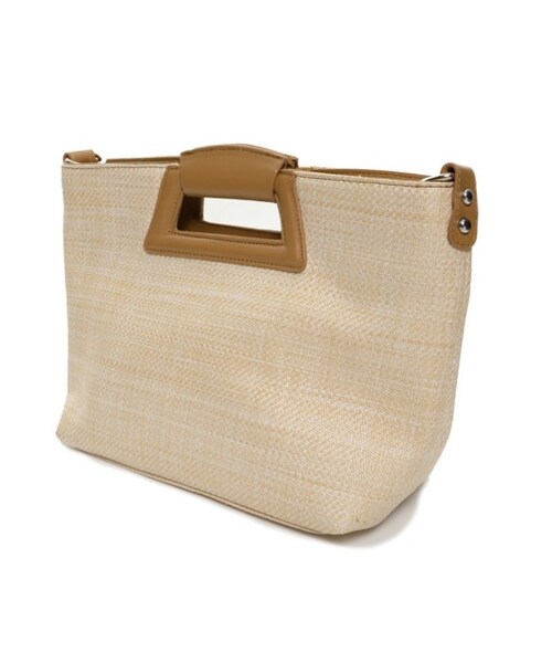 Re:EDIT（リエディ）の「2WAYストロー風ハンドバッグ[2017春夏新作]（バッグ・レディース・ホワイト/ベージュ/ブラウン・フリーサイズ）」の14枚目の写真