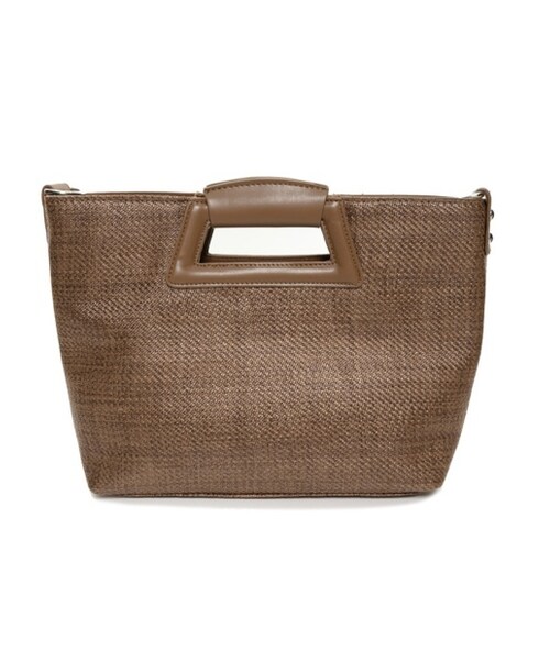 Re:EDIT（リエディ）の「2WAYストロー風ハンドバッグ[2017春夏新作]（バッグ・レディース・ホワイト/ベージュ/ブラウン・フリーサイズ）」の4枚目の写真