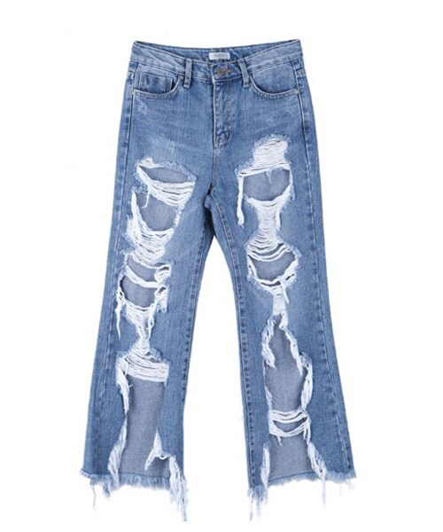 DINT（ディント）の「グランジディストリロイドパンツ（デニムパンツ・レディース・S/M/L）」の3枚目の写真