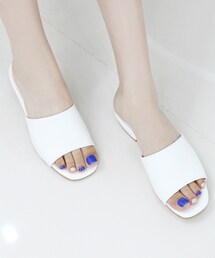 SOVOMALL | プレーンチャンキーヒールミュール(サンダル)