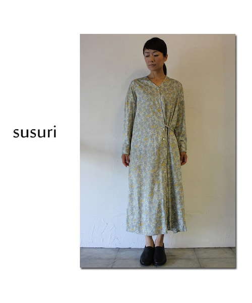 susuri（ススリ）の「susuri ススリ ドナーワンピース #slate 【送料